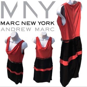 🛑CLEARANCE‼️ Marc New York Colorblock dress Black and melon, size 8